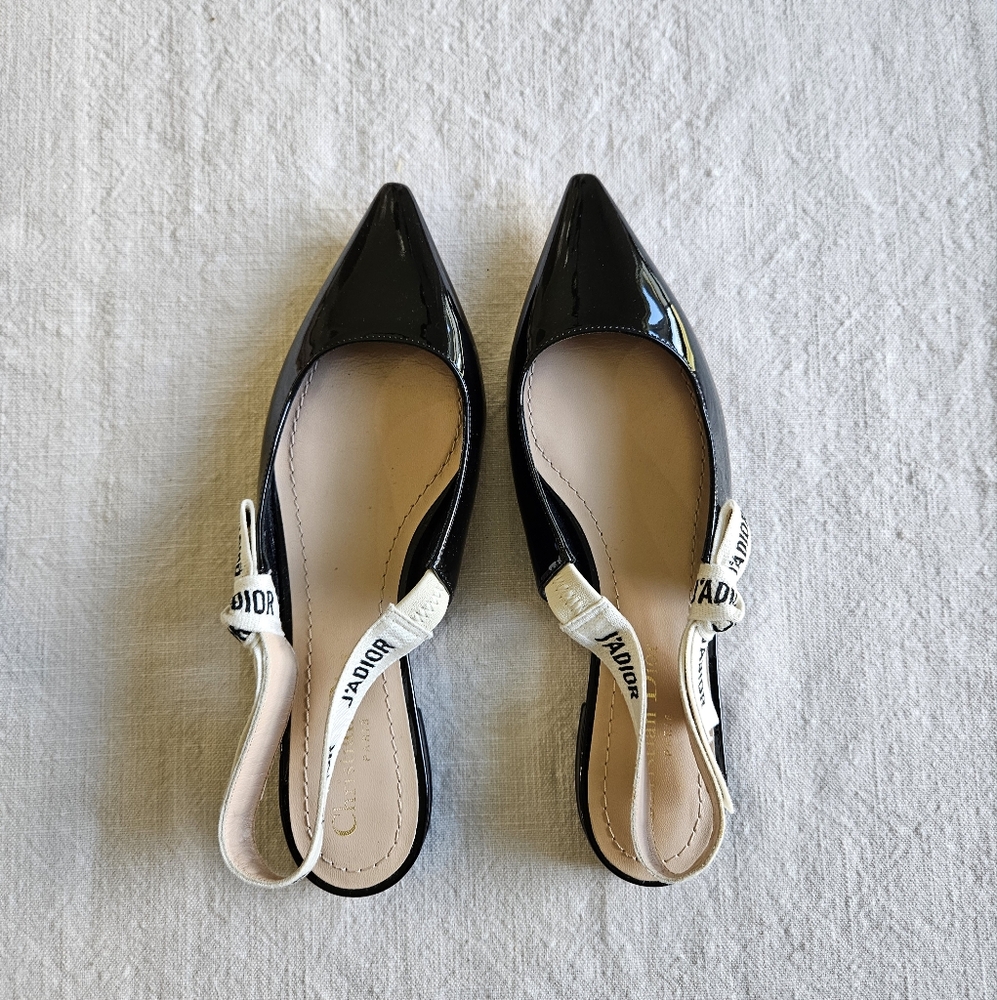 Dior J'Adior Patent Slingback Flats - Picture 4 of 5